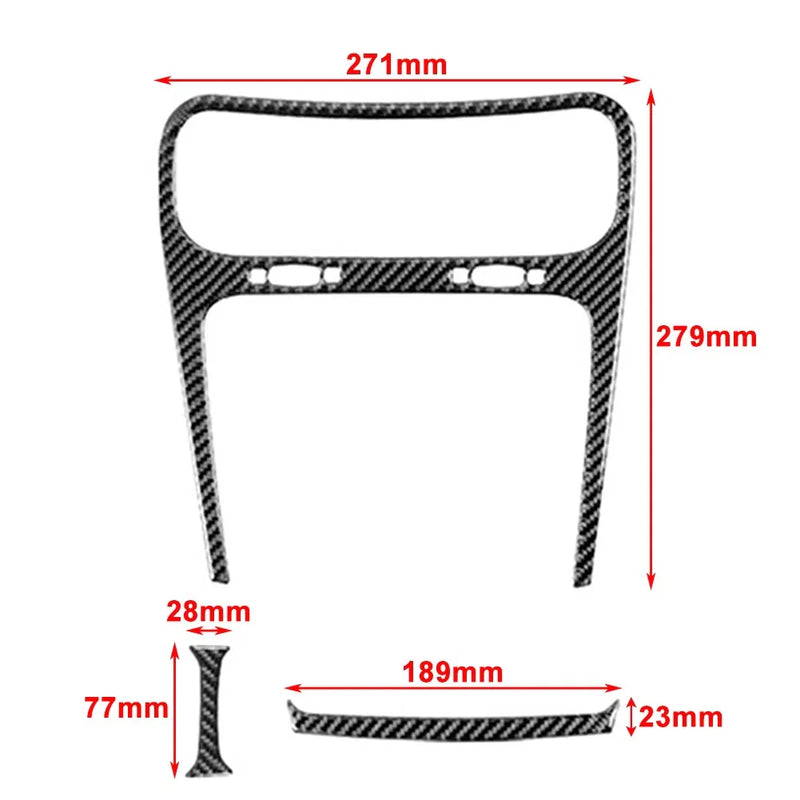 Dodge Journey Carbon Fiber Red Central Touch Screen Cover Trim (2011-2018)