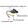 Rear View Backup Camera Bluetooth Wireless RCA Video Transmitter & Receiver