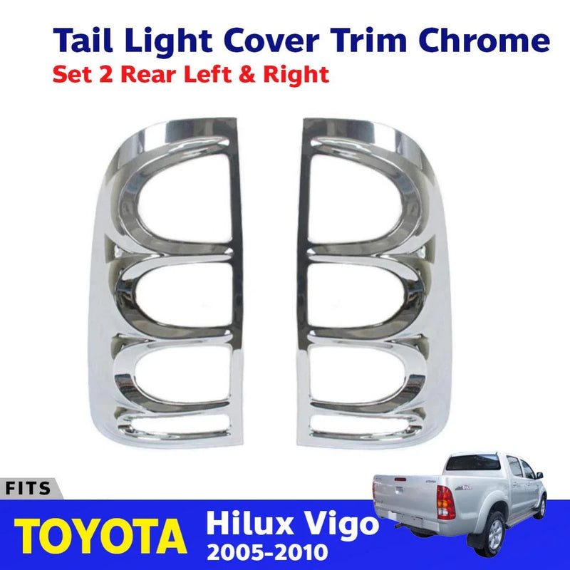 Tail Lights Lamp Cover Trim Fits Toyota Hilux Vigo KUN16 SR5 Ute Truck 2005-10 D