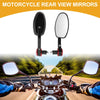 M8 Motorcycle Rear View Mirrors / 1 Set / Aluminum Black Red