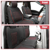 Dodge Ram 1500 2009-2023 Black Red 5 x Pcs Car Front Rear Seat Covers