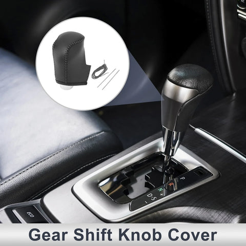 Mazda CX-30 Gear Shift Knob Cover 2020-2021 Black Grey Faux Leather