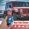 Jeep Wrangler JL JLU TPU Blue 4 x Button Car Remote Key Fob Cover (2018-2021)