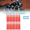 Helmet for Bicycle Motorcycle Red 18pcs Reflective Safety Stickers PET