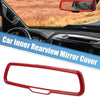 Dodge Challenger Interior Rearview Mirror Cover Trims ABS Red (2015-2020)