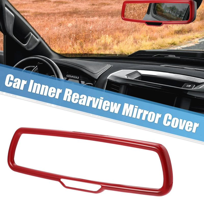 Dodge Challenger Interior Rearview Mirror Cover Trims ABS Red (2015-2020)