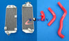 Suzuki DRZ400S / DRZ400SM Aluminum Radiator & Red Hose (2000-2011)