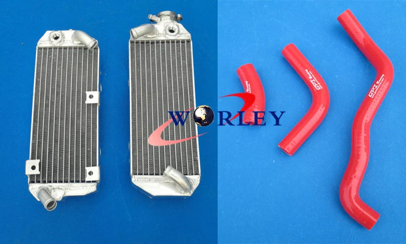 Suzuki DRZ400S / DRZ400SM Aluminum Radiator & Red Hose (2000-2011)