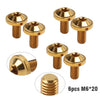 Bike Motorcycle 6 x Gold Titanium M6x20mm Torx Head Bolts