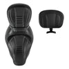 Harley Street Road Glide Black Driver Passenger Seats & Rider Pad (09-23)