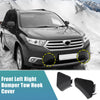 Toyota Highlander Black Pair Car Unpainted Front Bumper Tow Hook Cover