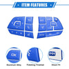 Toyota Highlander (2020-2022) Blue 13pcs Steering Wheel Button Covers