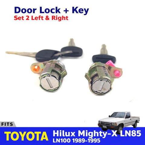 Door Lock Safety Key Set L+R Fits Toyota Hilux LN85 LN86 LN90 Pickup 1989-95 D08