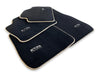 BMW M6 Series F06 GC (2012-2019) - Black Beige Rounds Premium Floor Mats