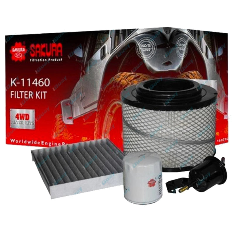 Hilux TGN16 4cyl 2.7L 2TR-FE 2005~15 Oil Air Fuel Cabin Filter Service Kit
