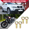 Car Motorcycle Metal Banjo Bolt Hose Barb Fitting 4 Pcs 14mm ID 12mm OD