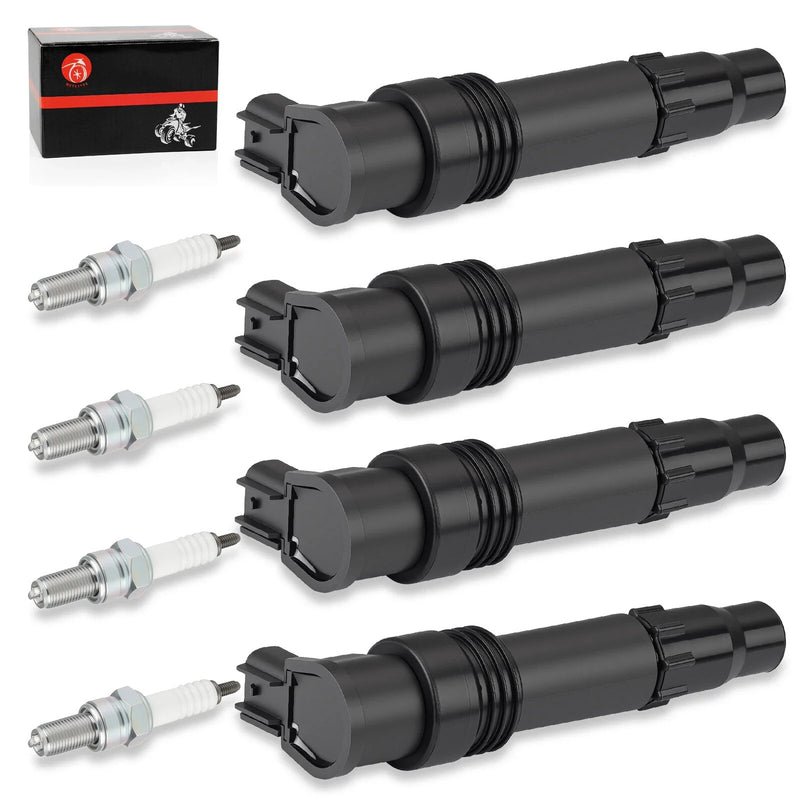 Suzuki Hayabusa GSX1300R 4 x Coils Iridium Spark Plugs (1999–2021)