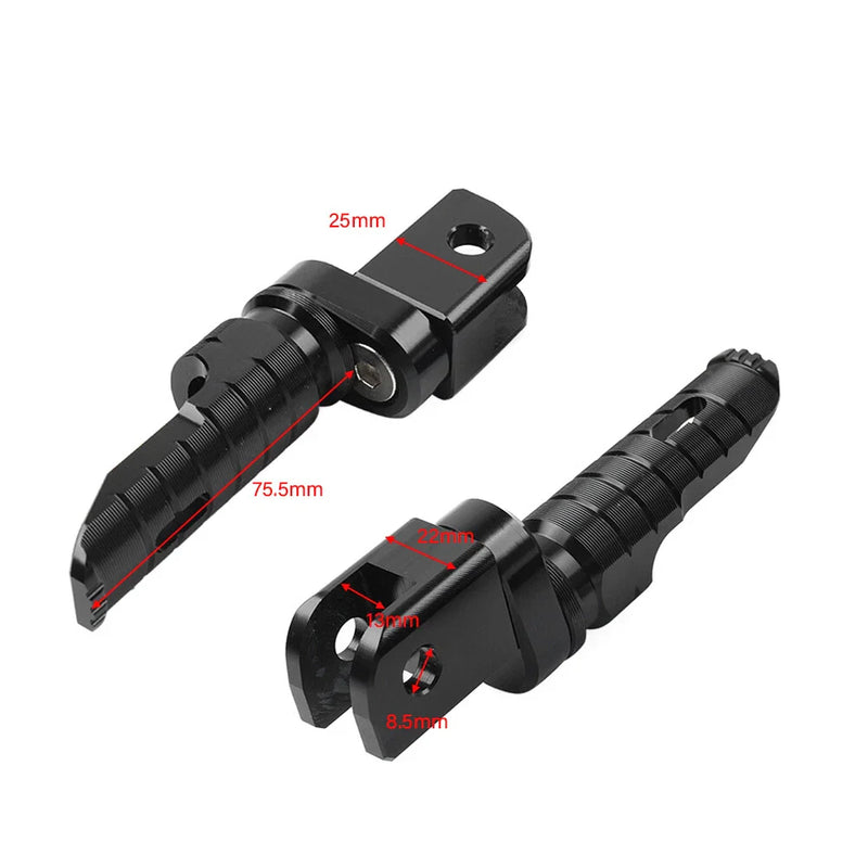 Aprilia RSV4 Factory, Tuono 660 Black Front Footrests (2009-2023)