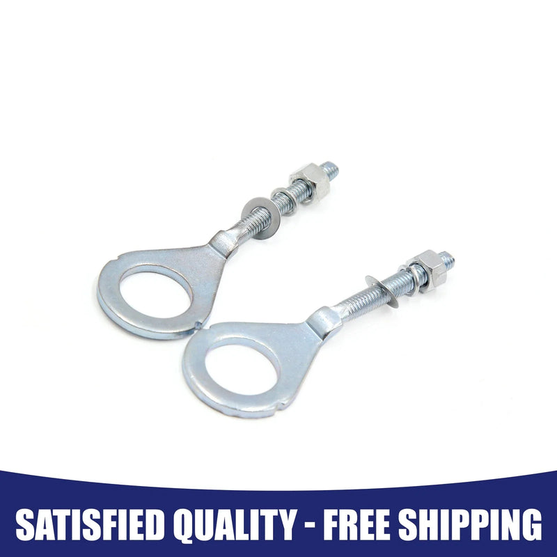 Motorcycle Axle Adjuster Tensioner 2 x 18mm Dia Metal Chain