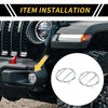 Jeep Wrangler Turn Signal Light Grill Guard Protector Caps (2007-2017)