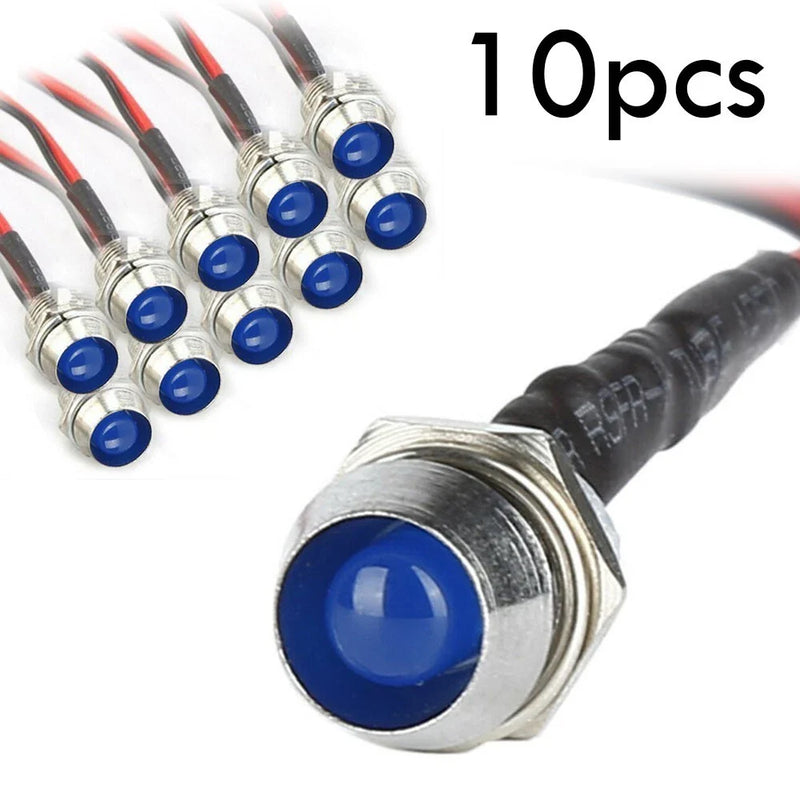 Truck Small Indicator 10pcs Truck 12V Warn 20cm Wire 8mm Accessories Boat