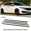 Honda Civic (2001-2005) Black 4 x Weatherstrip Window Seal