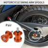 Motorcycle Orange Pair / 6mm / Swingarm Spools