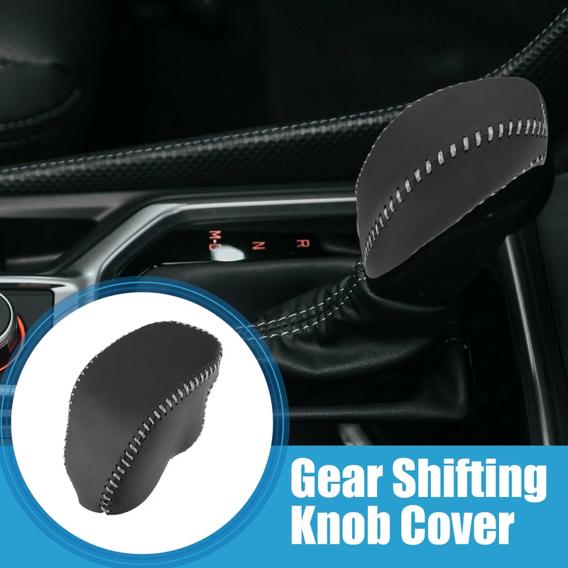 Toyota RAV4 (2019-2023) Black Gray Stitches Auto Gear Shifting Knob Cover