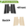 Chevy Aveo Black 6 x Pillar Window Trim (2007-2011)