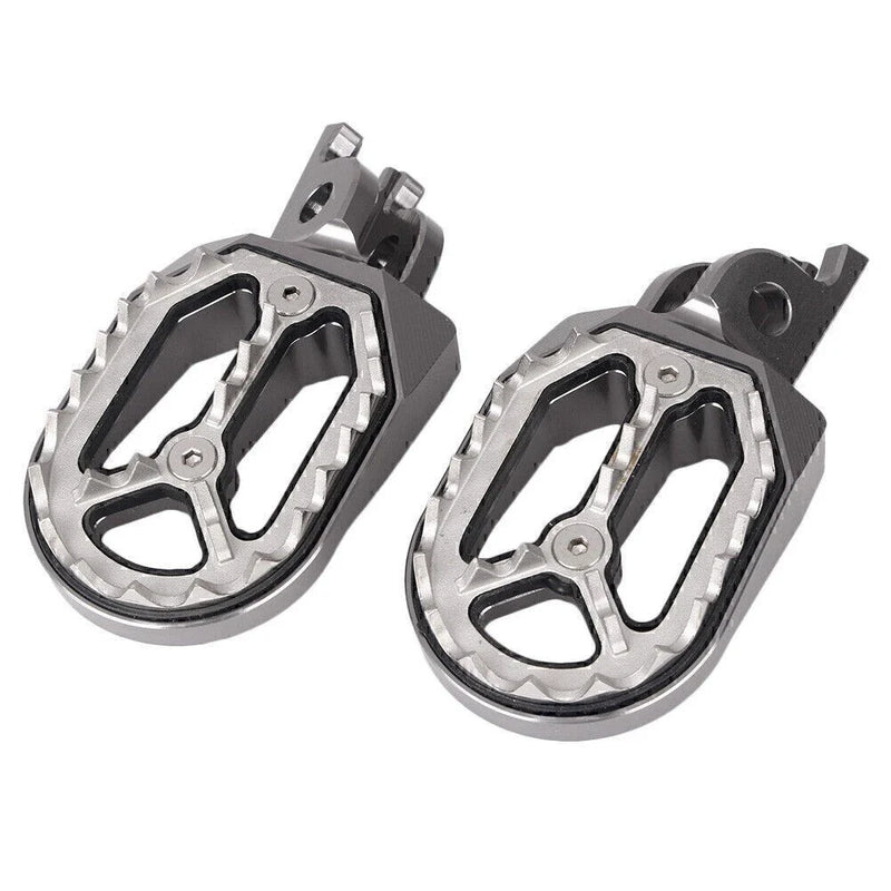 Kawasaki KX250 KX450 Grey Shark Teeth Racing Foot Pegs (2008-2015)