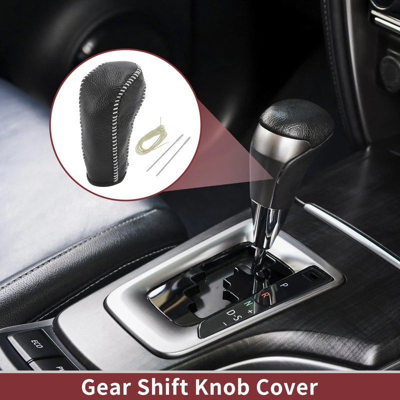 Ford Fiesta (2009-2012) Beige Faux Leather Car Gear Shift Knob Cover