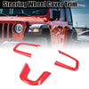 Jeep Wrangler JL JLU Sport (2018-2021) Red Steering Wheel Cover Trim Set