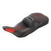 Harley Electra Glide FLHT Black Red Rider Passenger Seat (1997-2007)