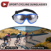 Motorcycle Goggles / One Size / Motorcycle Riding Sunglasses with Silver Tone Lens Blue Frame