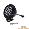 Harley Dyna 5.75'' LED DRL Headlight & Matte Black Bucket Set
