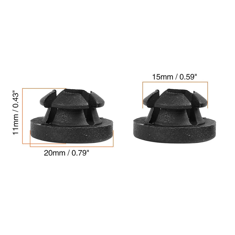 Honda Accord 20 x Car Nylon Black Hood Prop Rod Grommet Clips (2003-2007)