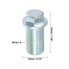 Dodge Silver Tone 14x1.5 Engine Oil Drain Plug Screw w/ Seal Ring