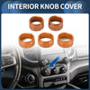 Dodge RAM 2018-2022 - 5 Pcs AC Media Volume Switch Knob Cover Ring