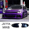 VW Jetta MK6 (2011-2014) 2 Piece Gloss Black Side View Mirror Covers
