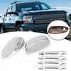 Chevy Silverado GMC Sierra Chrome Mirror & 4DR Handle Covers Overlay (2007-2013)