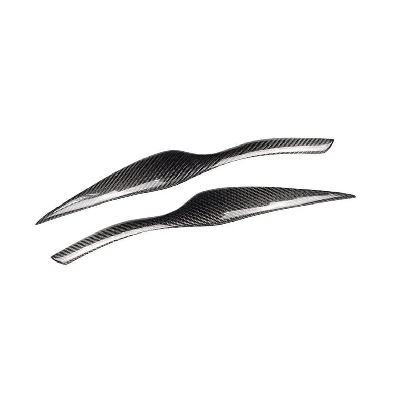 BMW E90 E91 2 x Carbon Fiber Headlight Eyebrow Trims (2006-2011)