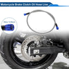 Motorcycles Silver Tone 90cm Brake Clutch Oil Hose Line