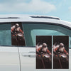 Motorcycle Santa Claus Christmas Car Center Pillar Stickers PET 19.69x9.84