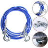 Vehicle Blue Rubber Coated Tow Recovery Hook Rope 5 Ton 4Meter
