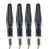 Universal Motorcycle Amber 12 LED Flowing Turn Signal Blinker Lights 4 x Set