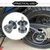 Motorbike 2 x Pair / 6mm / Swingarm Spool Slider Stand Titanium Tone
