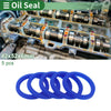 Oil Seal 42x52x6mm Rotary Shaft Seal TPU High Pressure Blue 5 Pcs