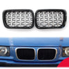 BMW E36 3 Series Shiny Black Diamond Front Grill (1997-1999)