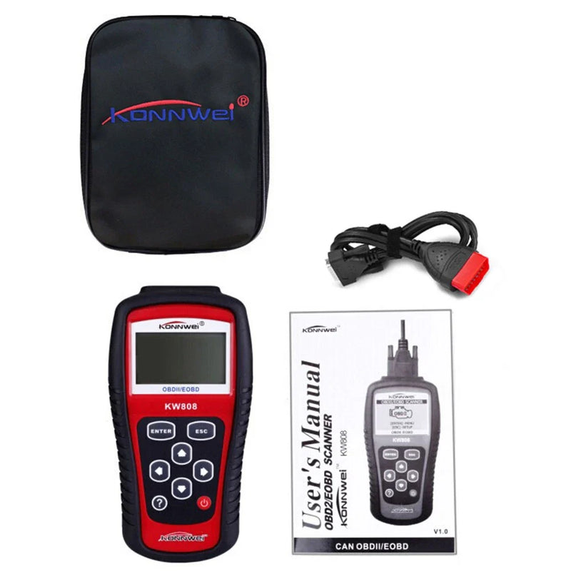 Cars Auto Diagnostic Scanner Code Reader KW808 MS509 OBD2 EOBD Set