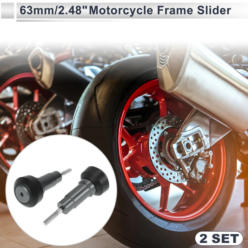 Motorcycles Slider Frame 1.1" 2 x Titanium Tone